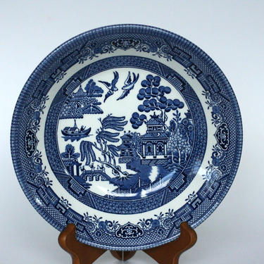 vintage blue willow cereal bowl EIT made in england