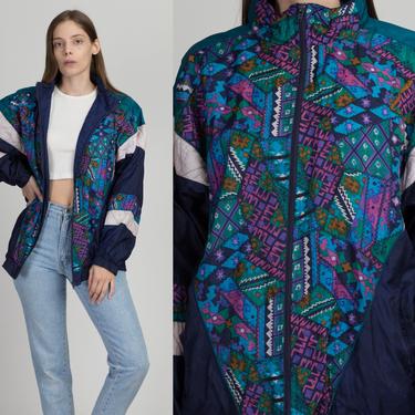 90s Wilsons Streetwear Windbreaker Jacket - Men's Medium, Women's Large to XL | Vintage Color Block Zip Up Track Jacket 