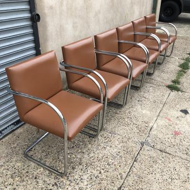 Chrome cantilever chairs