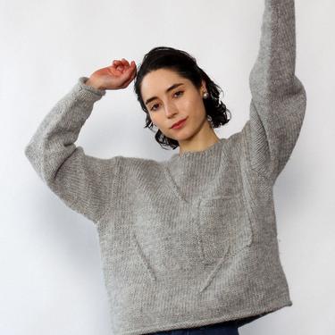 Boxy Pebble Wool Sweater S-L