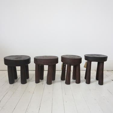 west african senufo stool - round
