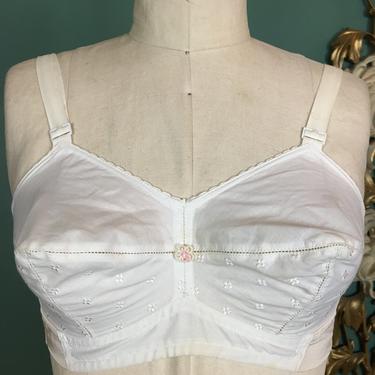 1950s bullet bra, vintage 50s brassiere, 1950s lingerie, exquisite form, 34 c, pin up style, rockabilly bra, cone bra, pointed bra, boudoir 
