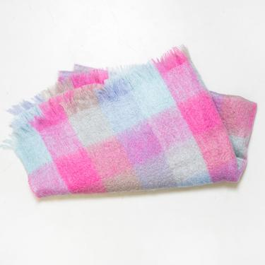 1970s Throw Blanket Mohair Wool Knit Ireland 