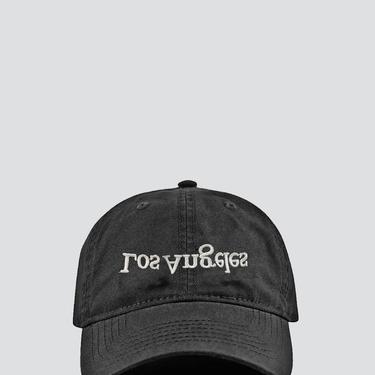 Los Angeles Embroidered Hat - Black/White