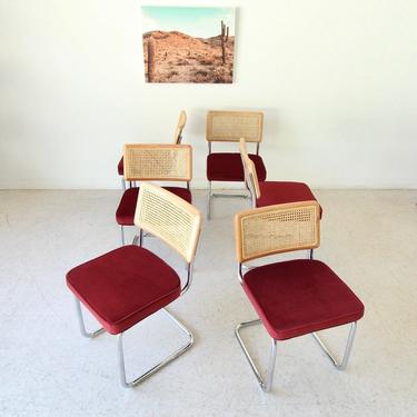Set of 6 Ruby Velvet Chairs  
