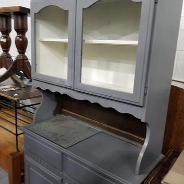 Gray Cabinet with Hutch