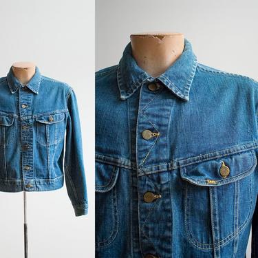 Vintage 1970s Lee Denim Jacket / Vintage Lee Jean Jacket / Vintage Sanforized Denim Jacket / USA Made Denim Jacket Medium / Classic Vintage 
