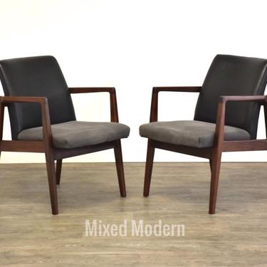 Walnut MCM Lounge Chairs- a Pair 
