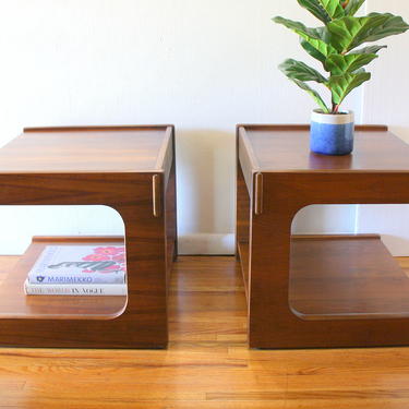 Mid Century Modern Floating Side End Tables by Lane