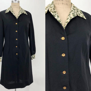 Vintage 1960s Leopard Print Shift Dress by R&K Knits, 60s Mod Dress, Vintage Mid Century Mod, Lilli Ann Style, Size Medium by Mo