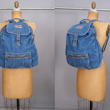 80s Denim Backpack by Magica of Florence 