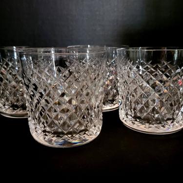4 Vintage Waterford ALANA Old Fashioned Glasses 