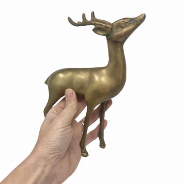 Vintage Brass Deer Figurine 