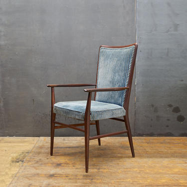 Paul McCobb Highback Chair Vintage Mid-Century Original Upholstery Winchendon O'Hearn 