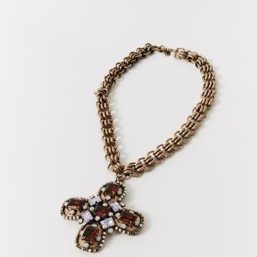 Tory Burch Chunky Embellished Pendant Necklace