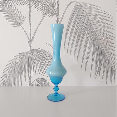 Vintage Vase, Murano Glass, Blue,  circa 50's 