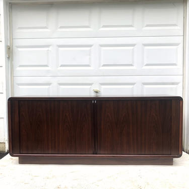 Mid-Century Tambour Rosewood Sideboard by Dyrlund 