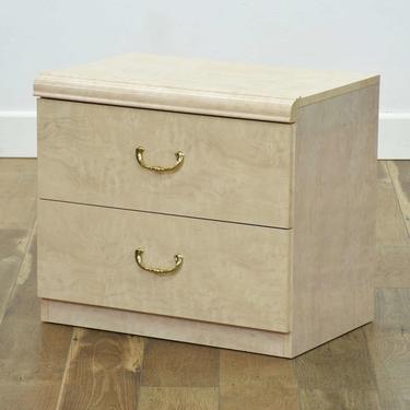 Contemporary Neoclassical Ivory Nightstand
