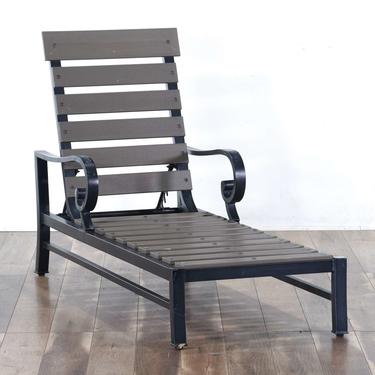 Contemporary Metal Outdoor Patio Lounge Chair