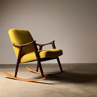 Ingmar Relling Sculptural Teak Rocking Chair by Westnofa 
