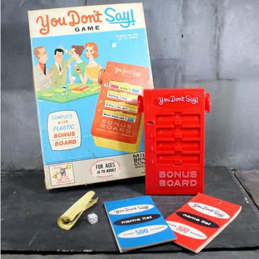 You Don't Say, 1963 Milton Bradley Home Edition of the TV Game Show - Complete, Working Game | FREE SHIPPING 