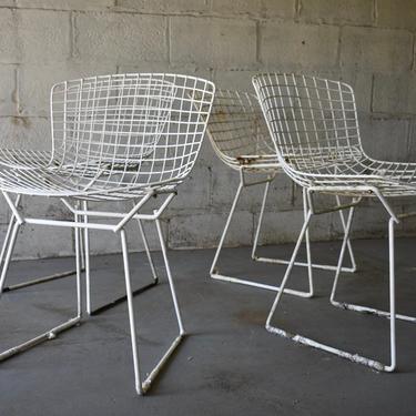 Mid Century Modern Bertoia Chairs, Set of Four