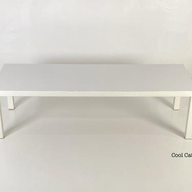 White Parsons Style Coffee Table by Lane Furniture Company, Circa 1975 - *Please see notes on shipping before you purchase. 