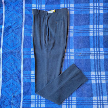 Vintage 1950s Slacks 50s Flat Front Deadstock Grey Trousers Campus Made in the USA 