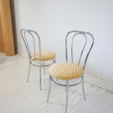 vintage bistro chairs, made in italy - pair