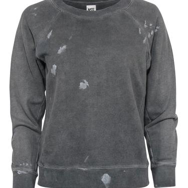 NSF - Gray Distressed Crewneck Sweatshirt Sz P