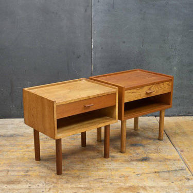 Hans Wegner Ry Mobler Bedside Cabinets Vintage Mid-Century Danish Teak Oak Modern Retro Scan Scandinavian Table Nightstand 