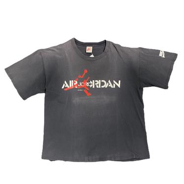 (L) Vintage Nike Air Jordan Faded Dark Grey T-Shirt 121821RK