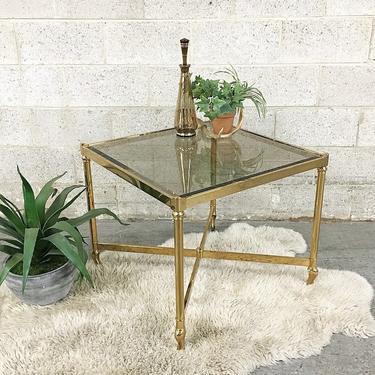 LOCAL PICKUP ONLY ----------- Vintage Metal + Glass Table 