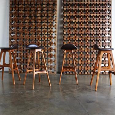 Set of Four Barstools by Erik Buch