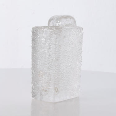 Glass Vase Candle Holder Brutalist Art Glass Timo Sarpaneva Style 