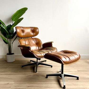Vintage Eames Style Lounge Chair & Ottoman in Your Choice of Fabric