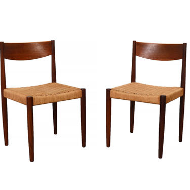 Teak Dining Chair by Frem Rojle designed by Poul Volther Denmark Mid Century Modern 