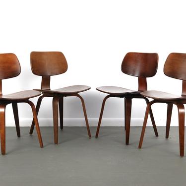 Set of 4 Bentwood Desk Chairs by Thonet 