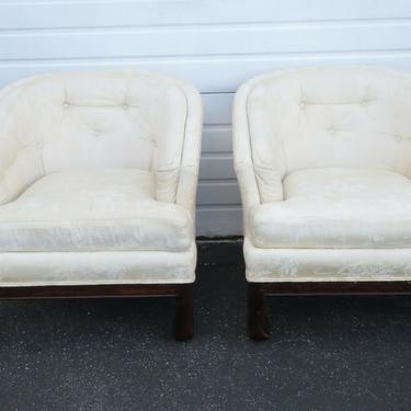 Hollywood Regency Burl Shape Pair of Side Chairs by Broyhill 1992