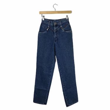 Vintage 80's Rockies Mountain Western Jeans, Size 3/4 26&amp;quot; Waist 