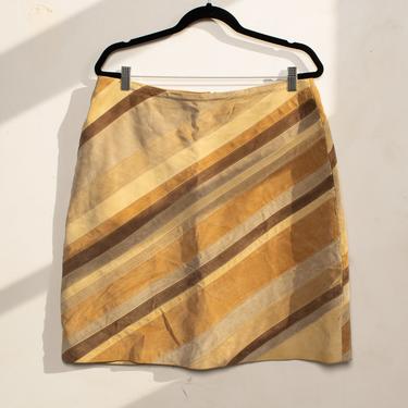 Tan Asymmetrical Skirt