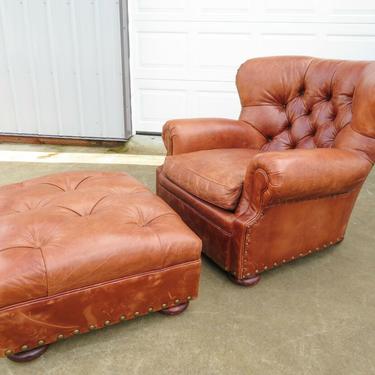 Wingback Chairs From Vintage Modern, Arthur Chesterfield Leather Tufted Wingback Recliner Chair