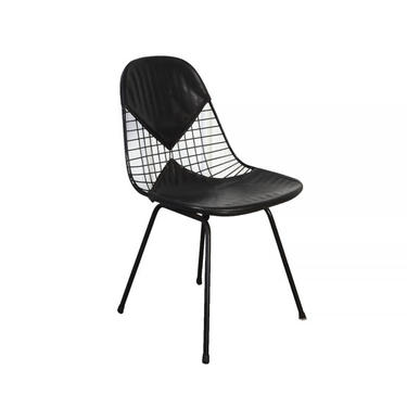 Eames Wire Chair Herman Miller Venice, Ca. Original Black Bikini Seat Cover 
