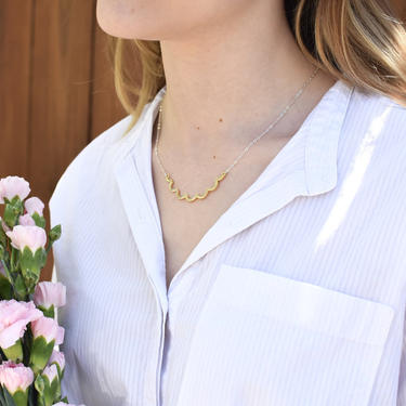 Gold Scallop Necklace by Sarah Cecelia 