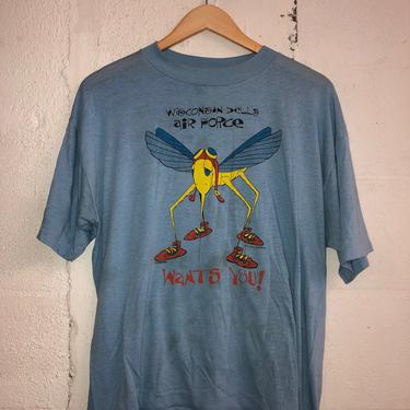 Vintage 1986 Wisconsin Air Force Mosquito T-Shirt. XXL 3035 