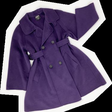 Jean Paul Gaultier purple angora strap coat