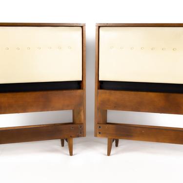 George Nelson for Herman Miller Primavera Mid Century Walnut Storage Headboards - A Pair - mcm 