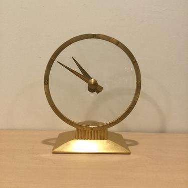 Vintage Art Deco Jefferson Golden Hour Electric Mystery Clock 