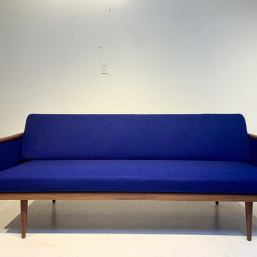 Mid Century Modern Teak Cane Back Sofa by Peter Hvidt and Orla Mølgaard for John Stuart 