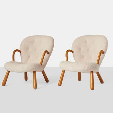 Pair of Philip Arctander “Clam” Chairs